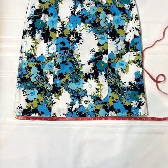 Alex Marie‎ Floral Sheath Dress Square Neckline Cap Sleeve Size 12 EUC - Picture 8 of 14